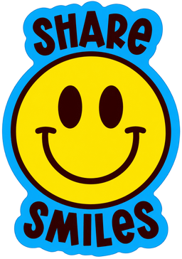 Share A Smile Sticker