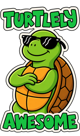 Turtley Awesome Sticker